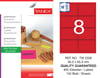 TW-2308 95,5x65,5 mm FLO KIRMIZI LASER ETİKET 