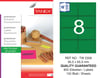 TW-2308 95,5x65,5 mm FLO YEŞİL LASER ETİKET 