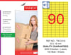 TW-2319  33x19 mm SARI LASER ETİKET 