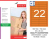 TW-2320 90x25 mm TURUNCU LASER ETİKET 