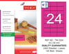 TW-2334 33x55 mm FLO PEMBE LASER ETİKET 
