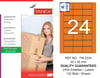 TW-2334 33x55 mm TURUNCU LASER ETİKET 