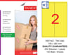 TW-2380 105x280 mm SARI LASER ETİKET 