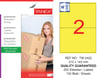 TW-2402 210x143 mm SARI LASER ETİKET 