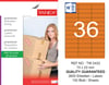 TW-2421 66,5x41 mm TURUNCU LASER ETİKET 