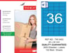 TW-2453 45x30 mm MAVİ LASER ETİKET 