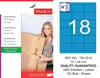 TW-2518 70x45 mm MAVİ LASER ETİKET 