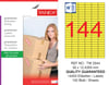 TW-2544 35x12,4355 mm SARI LASER ETİKET 