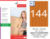 TW-2644 35x12 mm TURUNCU LASER ETİKET 