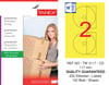TW-3177 78x54,5 mm SARI LASER ETİKET 
