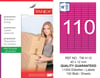 TW-4110 40x12 mm PEMBE LASER ETİKET 