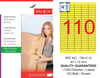 TW-4110 40x12 mm SARI LASER ETİKET 
