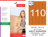 TW-4110 40x12 mm TURUNCU LASER ETİKET 