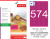 TW-4574 15x7 mm FLO PEMBE LASER ETİKET 