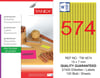 TW-4574 15x7 mm FLO SARI LASER ETİKET 