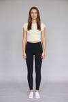 Kadın Basic Kısa Kollu Crop M4283 Bej