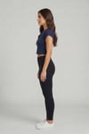 Kadın Basic Kısa Kollu Crop M4283 Lacivert