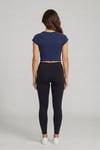 Kadın Basic Kısa Kollu Crop M4283 Lacivert