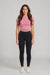 Kadın Basic Kısa Kollu Crop M4283 Pembe