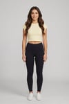 Kadın Basic Kısa Kollu Crop M4283 Sarı