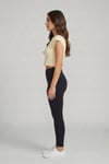 Kadın Basic Kısa Kollu Crop M4283 Sarı