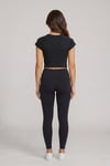 Kadın Basic Kısa Kollu Crop M4283 Siyah