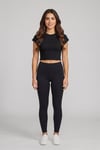 Kadın Basic Kısa Kollu Crop M4283 Siyah
