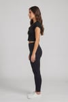 Kadın Basic Kısa Kollu Crop M4283 Siyah
