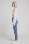 Kadın Fırfır Detaylı Crop Bluz M2814 Beyaz