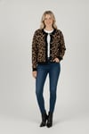 Kadın Leopar Desenli Triko Hırka M6729 Leopar
