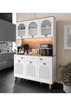  MaceraMobilya Çok Amaçlı Dolap 3 Kapaklı Kahve Köşesi – 140 cm MDF, LED Aydınlatmalı, Çok Amaçlı Mutfak ve Airfryer Dolabı