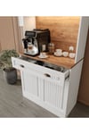  MaceraMobilya Çok Amaçlı Dolap Efes Kahve Köşesi - 93 cm MDF, LED Aydınlatmalı, Çok Amaçlı Mutfak ve Airfryer Dolabı (Ofis ve Ev)