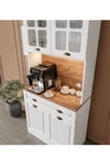  MaceraMobilya Çok Amaçlı Dolap Efes Kahve Köşesi - 93 cm MDF, LED Aydınlatmalı, Çok Amaçlı Mutfak ve Airfryer Dolabı (Ofis ve Ev)