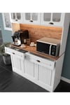  MaceraMobilya Çok Amaçlı Dolap Efes Kahve Köşesi - 140 cm MDF, LED Aydınlatmalı, Çok Amaçlı Mutfak ve Airfryer Dolabı (Ofis ve Ev)