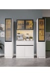  MaceraMobilya Çok Amaçlı Dolap Lotus Maxi Kahve Köşesi Komple MDF LED Aydınlatmalı Mutfak Kahve Dolabı