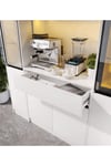  MaceraMobilya Çok Amaçlı Dolap Lotus Maxi Kahve Köşesi Komple MDF LED Aydınlatmalı Mutfak Kahve Dolabı
