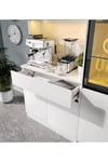  MaceraMobilya Çok Amaçlı Dolap Lotus Midi Sağ Vitrinli Kahve Köşesi Komple MDF LED Mutfak Dolabı