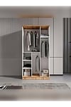  MaceraMobilya Dolap ve Gardırop 3 Kapaklı Aynalı Komple MDF Gardırop Genç Odası - Yatak Odası Dolabı - Elbise Dolabı