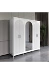  MaceraMobilya Yatak Odası Takımı Oslo 6 Kapaklı Komple MDF Yatak Odası Takımı