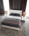 MaceraMobilya Yatak Odası Takımı Sanat 6 Kapılı Komple MDF Beyaz Yatak Odası Takımı