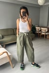Beli Lastikli Bağcıklı Pantolon