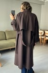 Çizgili, Oversize Trençkot