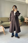 Çizgili, Oversize Trençkot