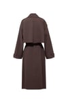Çizgili, Uzun, Oversize Trençkot