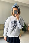 İçi T-shirt Detaylı Sweatshirt
