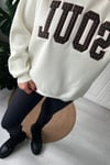 İşlemeli Oversize Sweatshirt