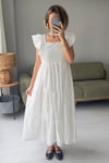 Kolları Fırfırlı Elbise