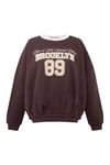 Kontrast Yaka Oversize Sweatshirt 