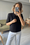 Vatkalı Polo Yaka Bluz