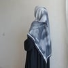 Amber Desen Pamuklu Eşarp-Siyah